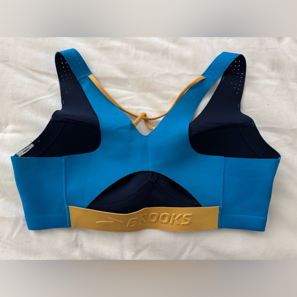 Brooks Blue and Yellow Women's Sports Bra